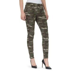 Willam Rast Jean Women 29 Waist Camo Green Rast Skinny Cargo Mid Rise Military
